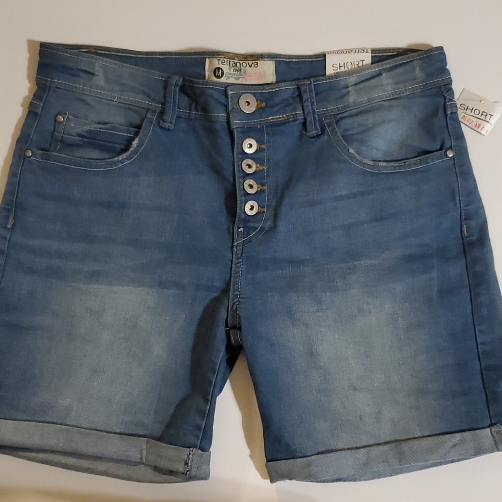 NWT Terranova Button Fly Jean Shorts - Size Med